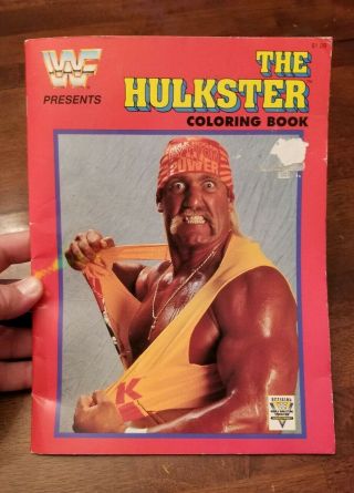 Vintage 1991 Wf Hulkster Coloring Book Hulk Hogan Wwf