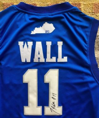 John Wall Signed Autograph Kentucky Wildcats Jersey Ncaa Nba Washington Wizards