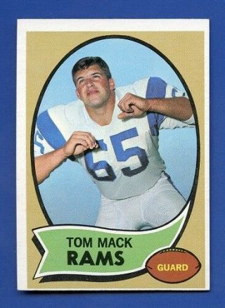 1970 Topps 151 Tom Mack Rc Hof Los Angeles Rams Ex,  /mt Additional Ship