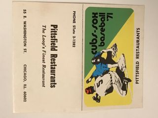 1971 White Sox/Cubs Pocket Schedule 5