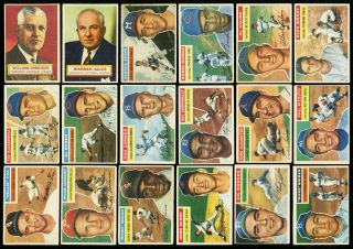 1956 Topps Mid - Grade COMPLETE SET Mantle Mays Clemente Aaron Robinson PSA (PWCC) 3