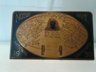 Notre Dame Fighting Irish 1930 National Champions Letter Holder
