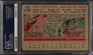 1956 Topps Mickey Mantle 135 PSA 7.  5 NRMT,  (PWCC) 2