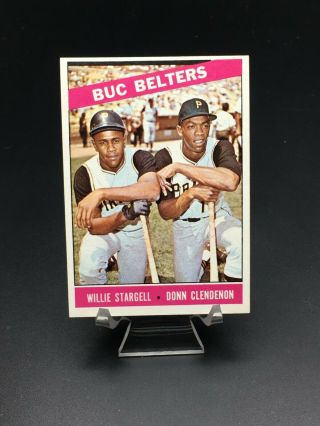 1966 Topps Buc Belters Willie Stargell Donn Clendenon Nm/nm - Mt 99 Pirates