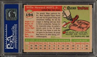 1955 Topps Willie Mays 194 PSA 8 NM - MT (PWCC) 2