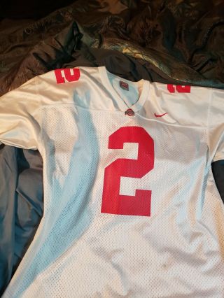 Real Nike Ohio State Osu Buckeyes Terrelle Pryor 2 Authentic Throwback Jersey L