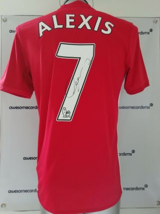 Jersey Manchester United Signed By Alexis Sanchez Photo Certificate Authenticity