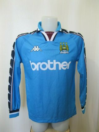 Manchester City 1997/1998/1999 Home Sz M Kappa Shirt Jersey Maillot Football