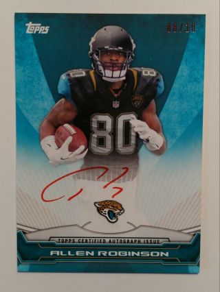 2014 Topps Rookie Premiere Red Ink On Card Auto Allen Robinson Rpa - Ar 8/10