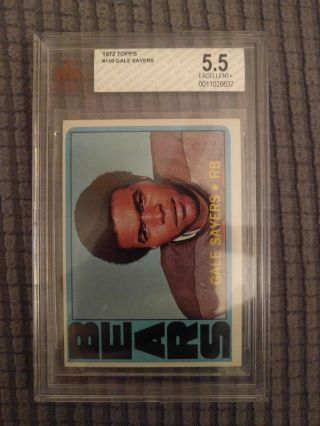 1972 Topps Gale Sayers Chicago Bears 110 Bgs 5.  5