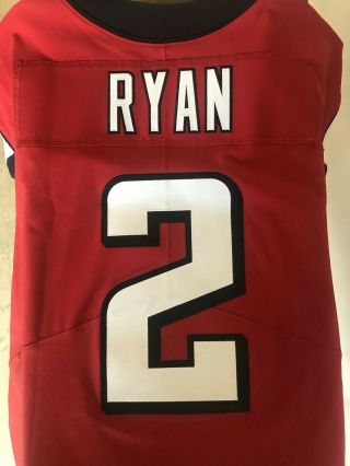 Matt Ryan Atlanta Falcons Authentic Nike Elite On Field Home Red Jersey Size 52