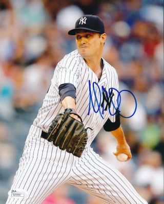 York Yankees Andrew Miller Autographed Signed 8x10 Jsa Authenticated Pose 2