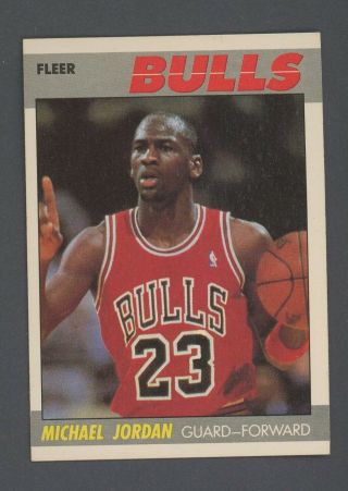 1987 Fleer Basketball 59 Michael Jordan Chicago Bulls Hof