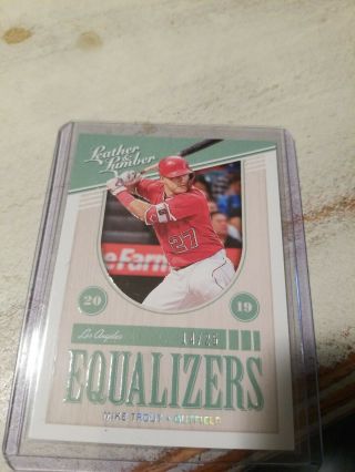 2019 Panini Leather And Lumber Mike Trout Equalizers 14/25
