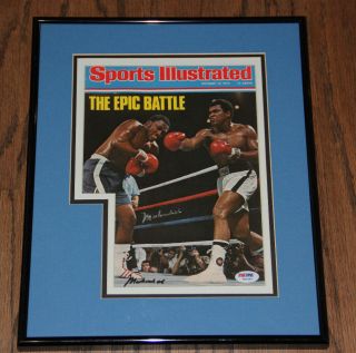 Muhammad Ali 2x - Signed Autographed Sports Illustrated Psa/dna Loa W04548 Framed