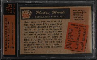1955 Bowman Mickey Mantle 202 BVG 8 NM - MT (PWCC) 2