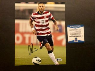 Clint Dempsey Hot Signed Autographed Usa Soccer 8x10 Photo Beckett Bas
