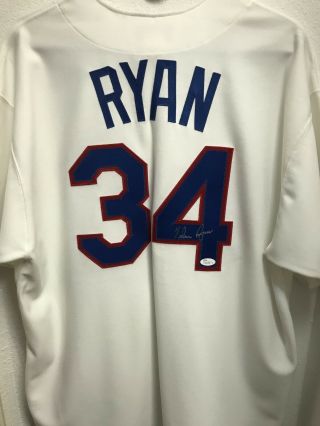 Nolan Ryan Autographed Auto Jersey Rangers Jsa Authentic Signed