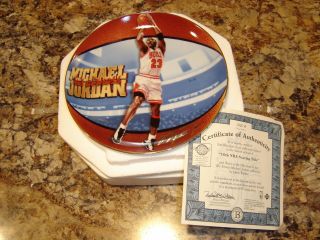 Michael Jordan " 10th Nba Scoring Title " His Airness Collector Plate W/ - 22