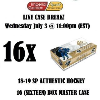 18 - 19 Sp Authentic 16 (sixteen) Box Case Break 1346 - Calgary Flames