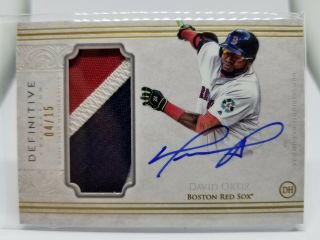 2017 Topps Definitive David Ortiz Game - 3 - Color Patch Auto 04/15