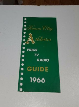 1966 Kansas City Athletic Baseball Media Press Guide Rare