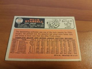 1966 TOPPS WILLIE STARGELL CARD 255 EX PIRATES rpjh99 BV $20 2