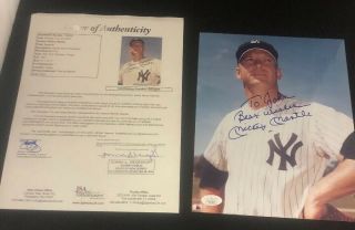 Mickey Mantle Signed 8x10 Photo Autographed Signed “To John” - JSA FULL LETTER 2