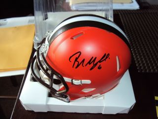 Baker Mayfield & Odell Beckham 2019 Auto Signed Cleveland Browns Mini Helmet