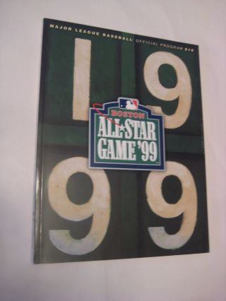 1999 Official Mlb All Star Game Program Boston -
