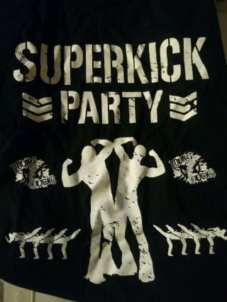 Young Bucks Superkick Party Bullet Club Rare T - Shirt Xl Elite Wwe Aew