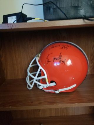 Cleveland Browns Nfl Game Worn Football Riddell Helmetworn By Kevin Mack