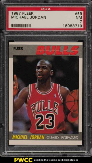 1987 Fleer Basketball Michael Jordan 59 Psa 7 Nrmt (pwcc)