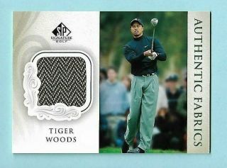 2004 Tiger Woods Sp Signature Golf Authentic Fabrics Shirt Card Nm/mt Jersey