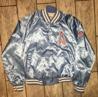 Rare Houston Oilers Chalk Line Jacket Sz.  S Satin Bomber Varsity NFL Vintage 2