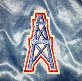 Rare Houston Oilers Chalk Line Jacket Sz.  S Satin Bomber Varsity NFL Vintage 5