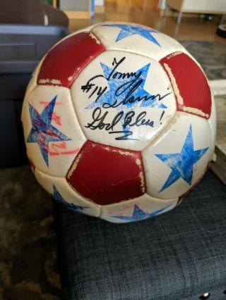 Aisa Playoff Game Soccer Ball 88 - 89 Chicago Power Team Autographed Ball