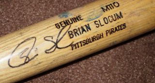 Pittsburgh Pirates Brian Slocum Signed Game Bat