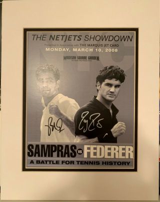 Pete Sampras & Roger Federer Signed Program Showdown At Madison Square Garden