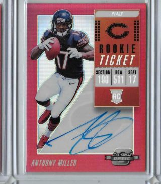 Anthony Miller 2018 Contenders Optic Red Rookie Ticket Rc Auto 149/199