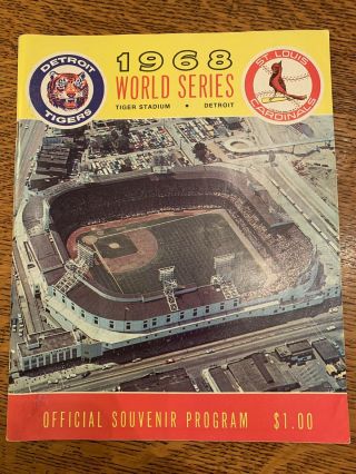 1968 World Series Program Detroit Tigers Vs St.  Louis Cardinals