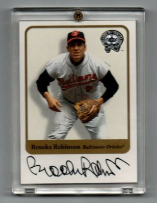 2001 Fleer Greats Of The Game Certified Autograph Auto Brooks Robinson Signed