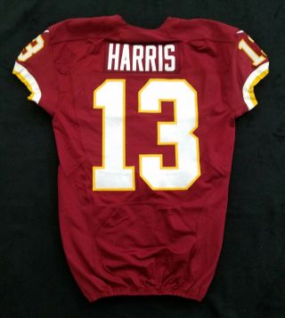 13 Maurice Harris Of Washington Redskins Nfl Game Issued Jersey