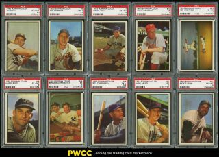 1953 Bowman Color Mid - Grade Nr Complete Set Berra Mantle Ford Musial,  Psa (pwcc)