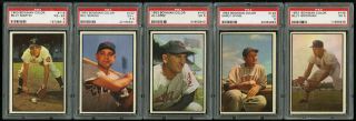 1953 Bowman Color Mid - Grade Nr COMPLETE SET Berra Mantle Ford Musial,  PSA (PWCC) 3