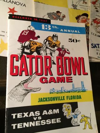 Texas A&m 1950’s Official Programs.  Cotton Bowl,  Gator Bowl,  Etc.  1955 & 1956