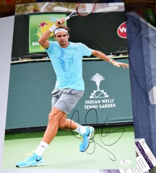 Roger Federer Signed 12x18 " Photo 1 - Indian Wells Jsa