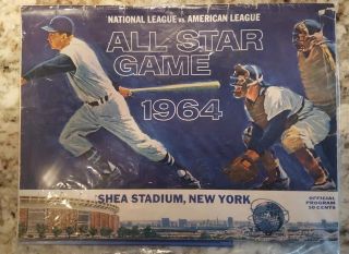 1964 Mlb Baseball All Star Game Official Program At York Mets Shea Stadium