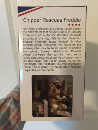 2016 Chipper Jones Rescues Freddie Freeman ATV Bobblehead Atlanta Braves SGA 2