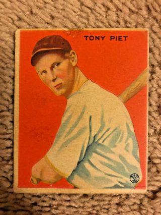 1933 Goudey (r319) 228 - Tony Piet / Pittsburgh Pirates - Vg,  Cond.  Crease -